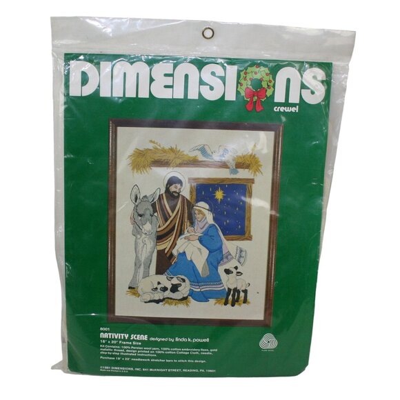 Dimensions Other - Vintage Dimensions Crewel Kit Nativity Scene 8001 Sealed
